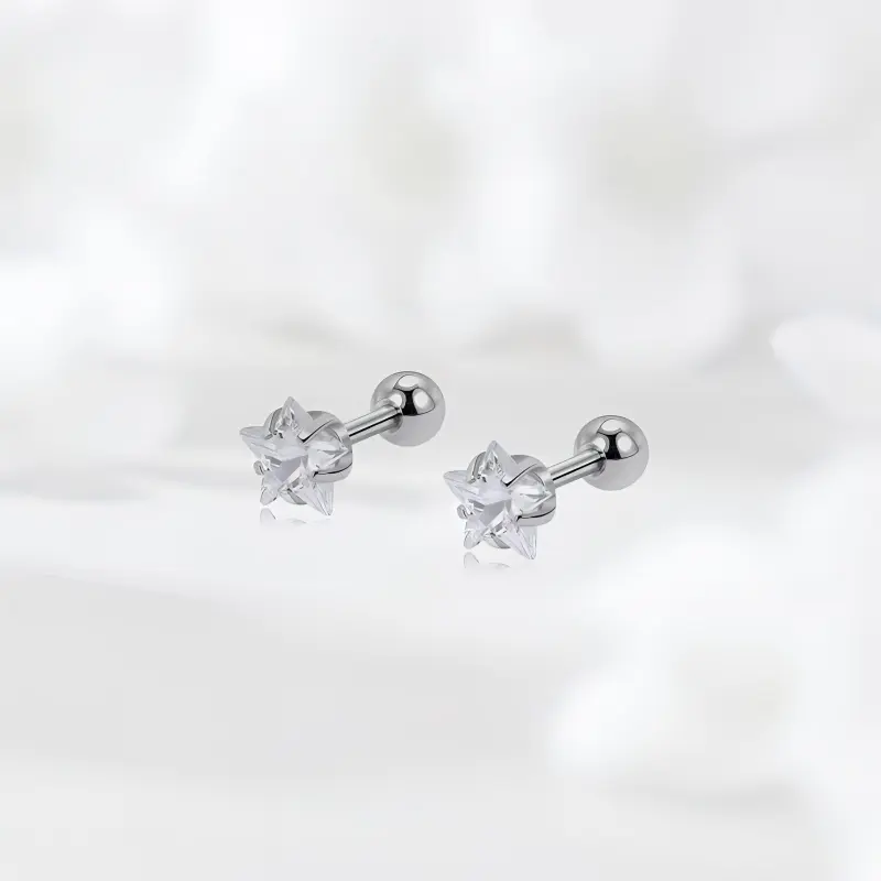 TRUE ME Titanium Steel Stud Earrings Women's-2