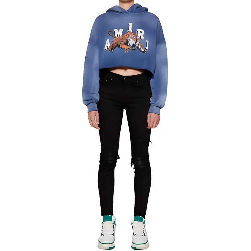 AMIRI MX1 Leather trimmed Distressed Skinny Jeans-2