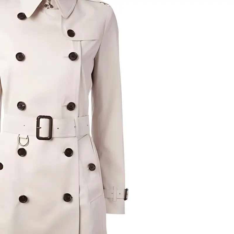 Burberry Trench Coats Women's White-3