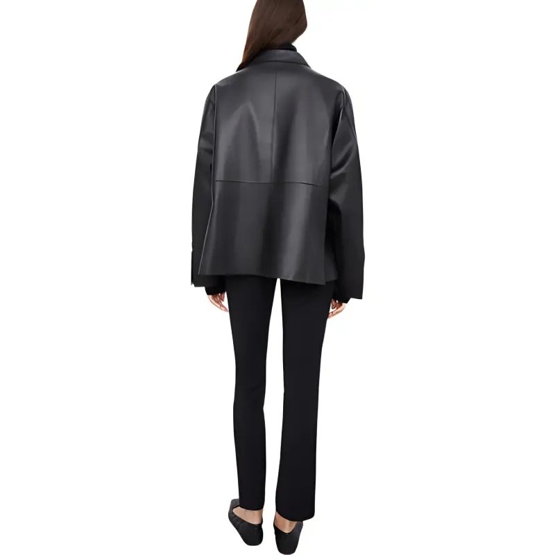 TOTEME Leather Jackets Women's Black-2
