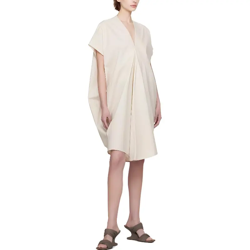 RICK OWENS/RO Short Sleeved Dresses Women's Ecru-2