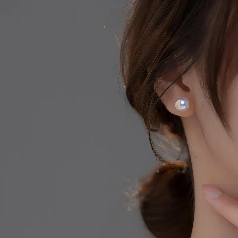 Blooming Petals S925 Silver Stud Earrings Unisex-1