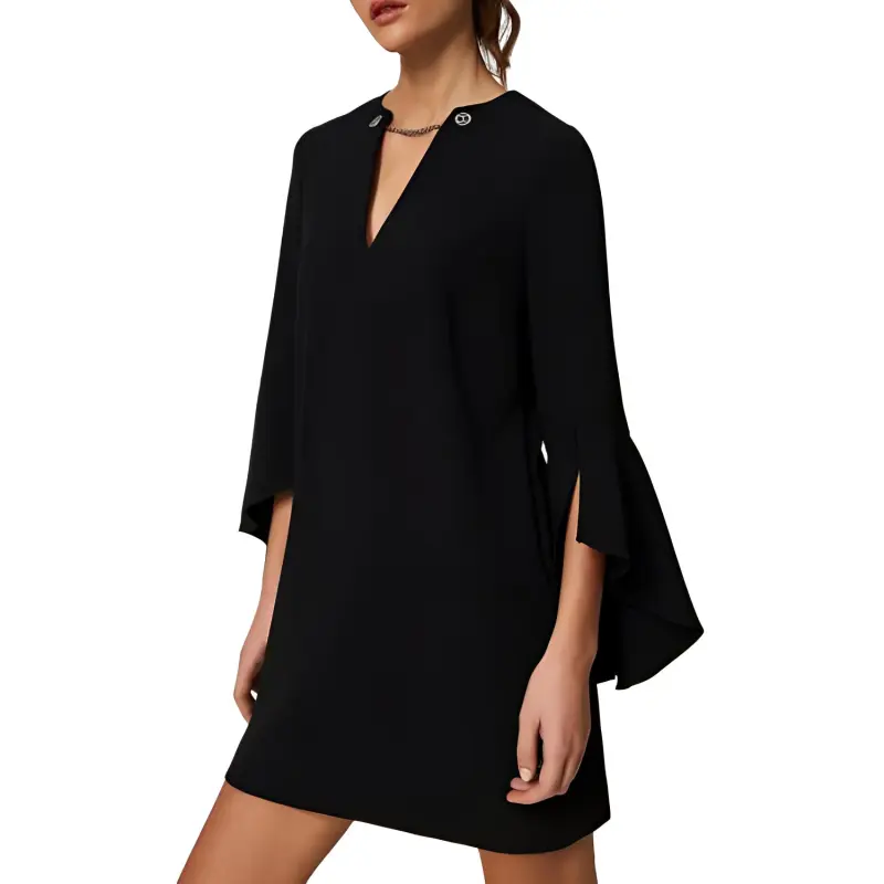 TWINSET MILANO Long-Sleeved Dresses Women's Black-2
