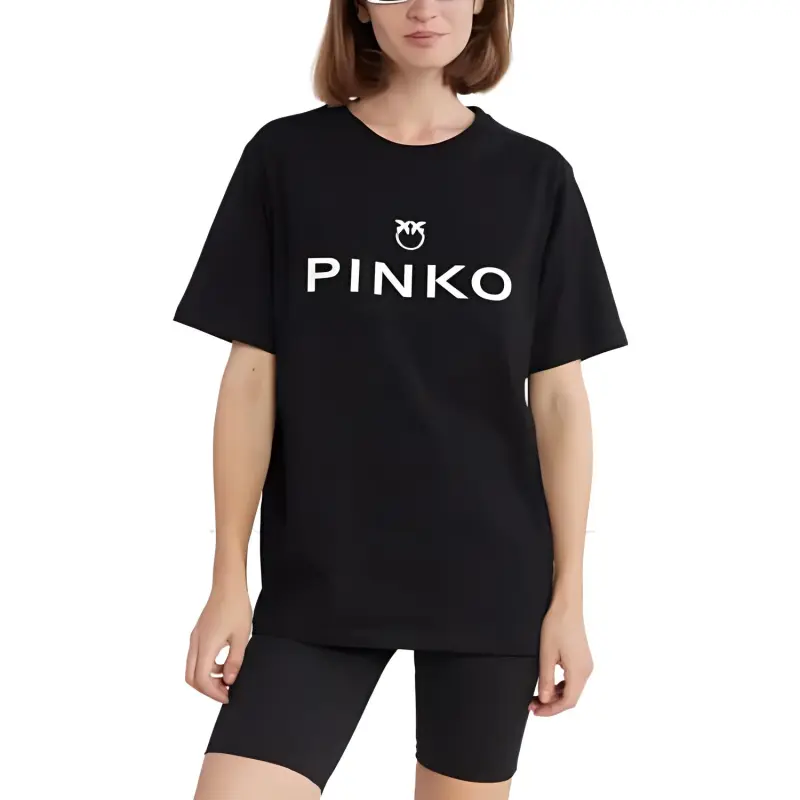 PINKO Logo print Cotton T shirt-3