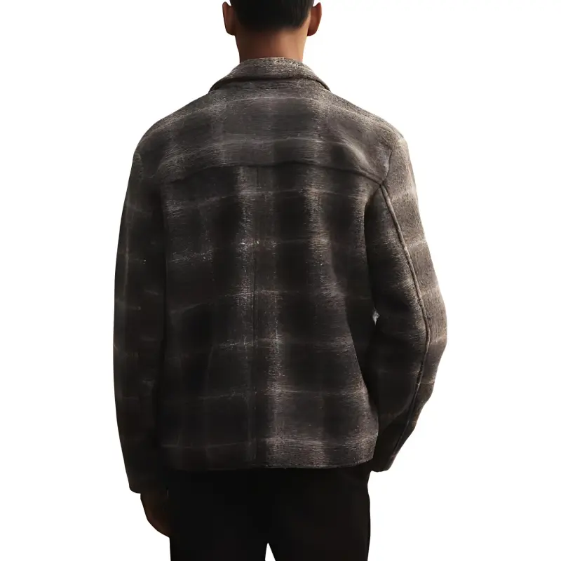 H&M Jackets & Coats Men's Brown Plaid-1
