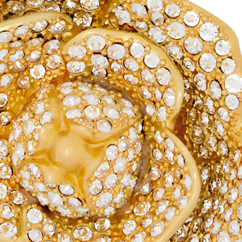 Oscar De La Renta Gardenia Pavé-setting Brooch-2
