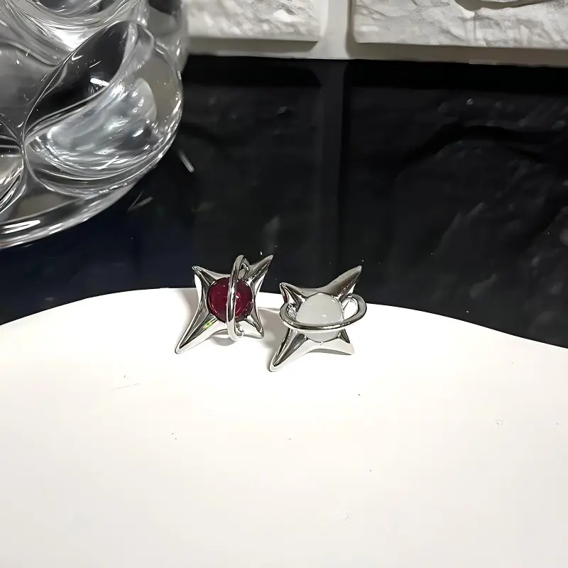 GUDUD Alloy Stud Earrings Men's-3