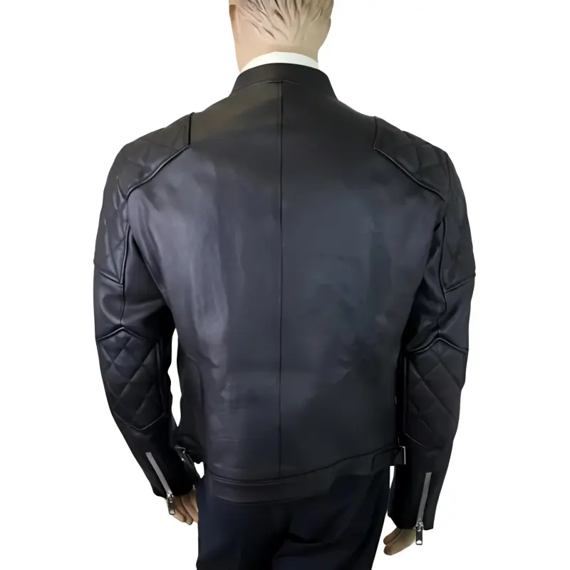Burberry Leather Jacket Men's Black-2