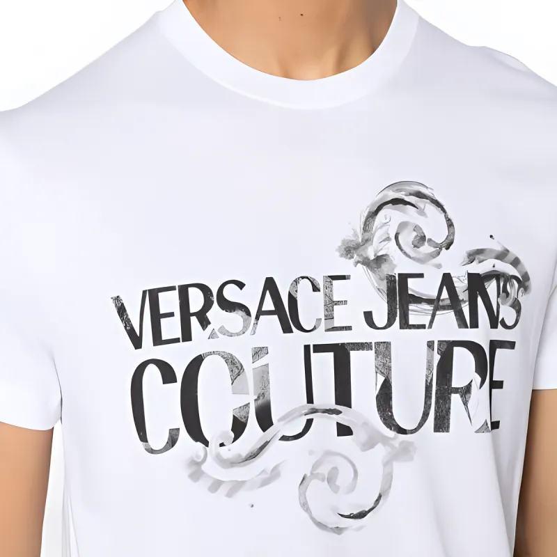 VERSACE JEANS COUTURE Logo Printed Crewneck T Shirt-4