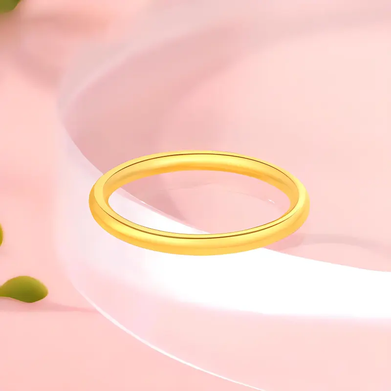 FANSHINER 18K Gold/Copper Alloy Surface Gold Plated Rings Unisex-2