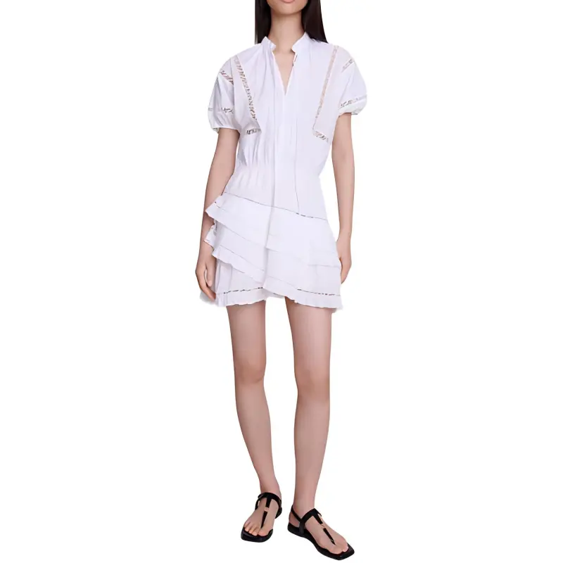 Maje Broderie anglaise Cotton Minidress-1
