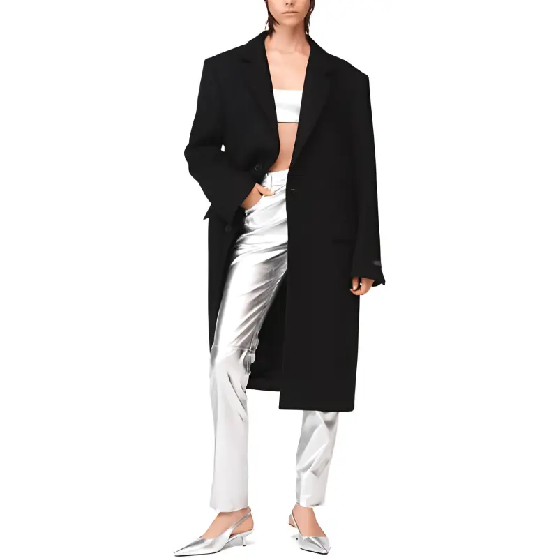 ZARA Coats Women's Black-2