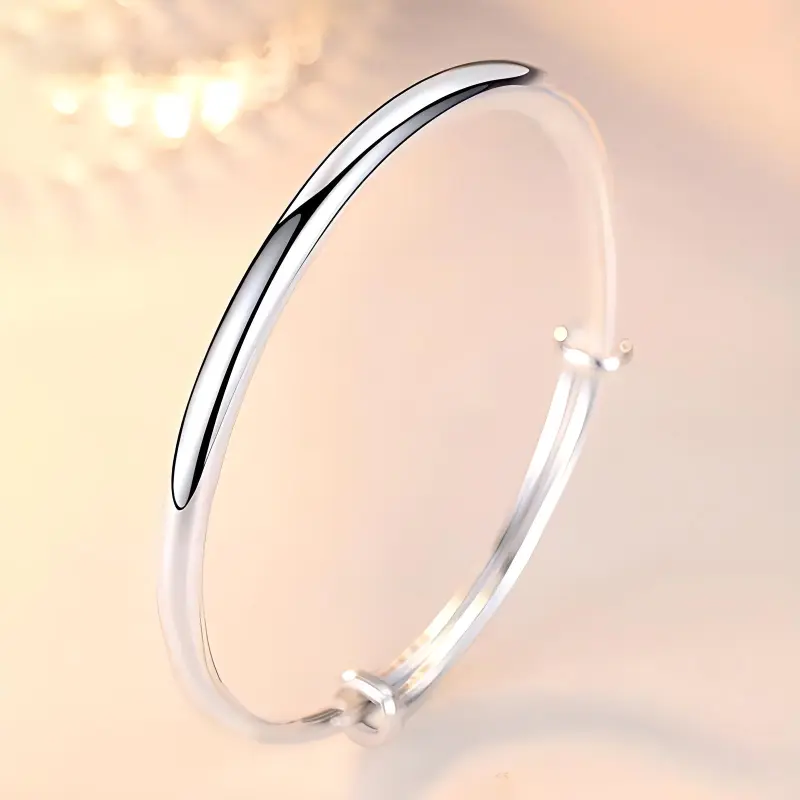 CHINA GOLD 999 Fine Silver Bangles Women's-2