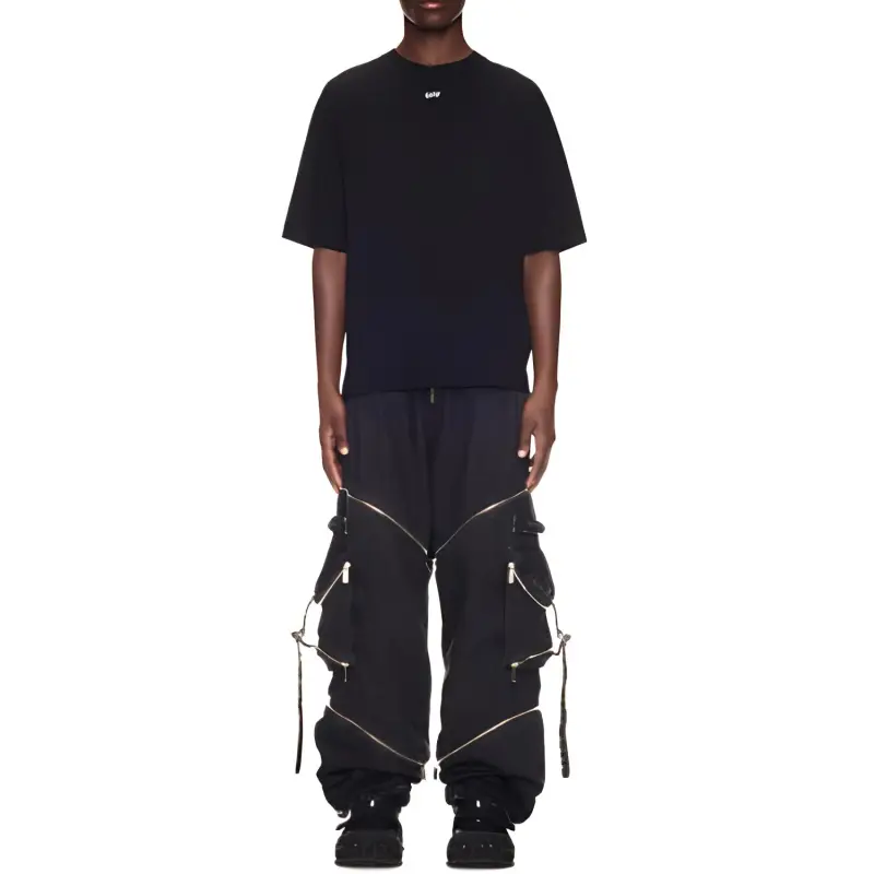 OFF WHITE Zip Detailed Cargo Jeans-2