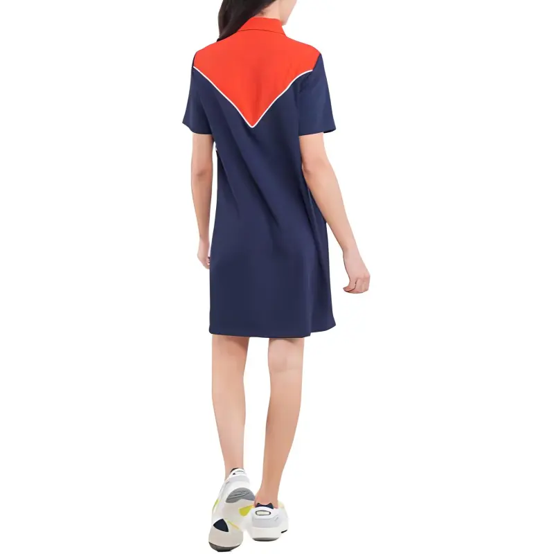 LACOSTE Short Sleeved Dress Women's Blue-2