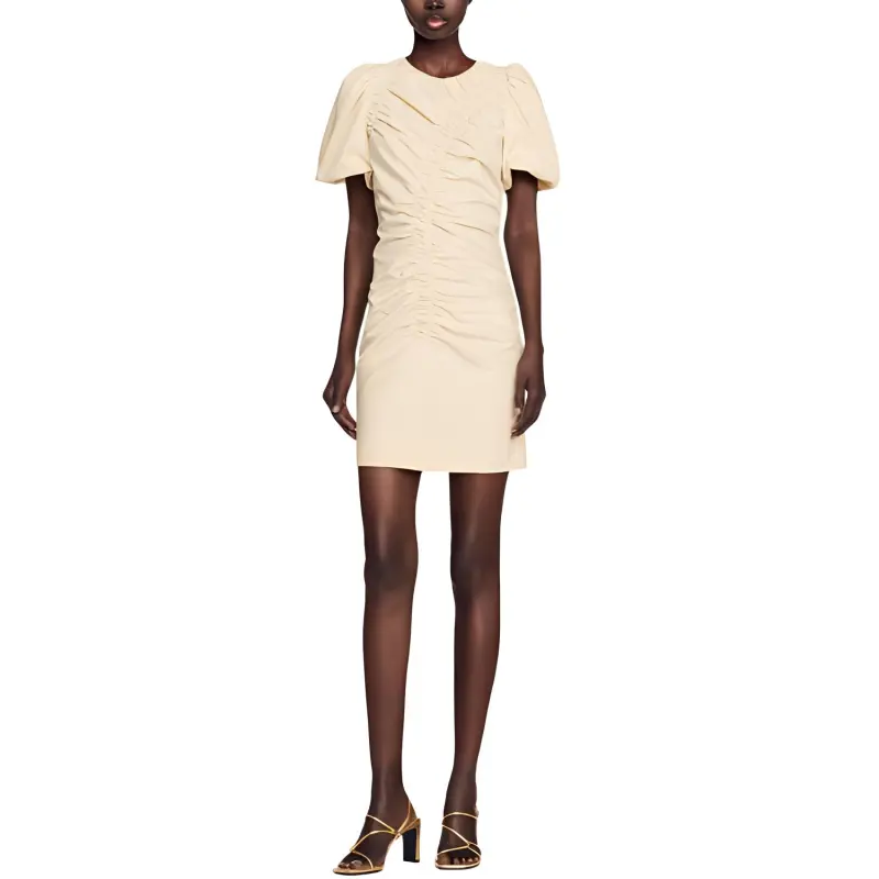 Sandro Short-Sleeved Dresses Women's Beige-1