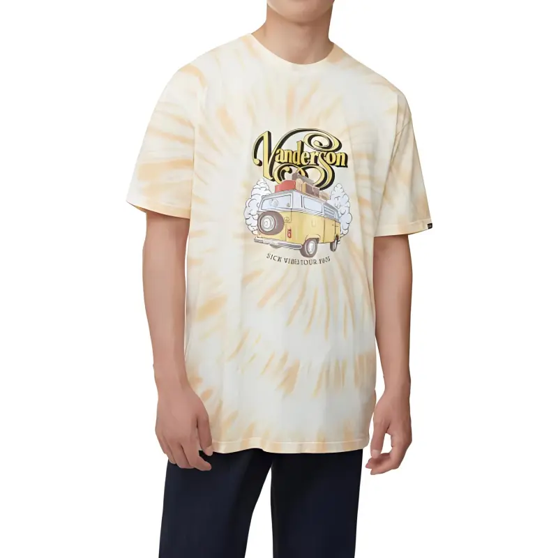Vans T-Shirts Men Yellow-4