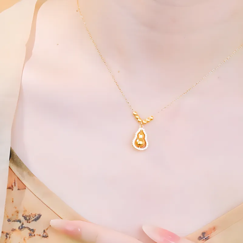 Chongqing Gold Store S925 Silver Necklaces Women's-3
