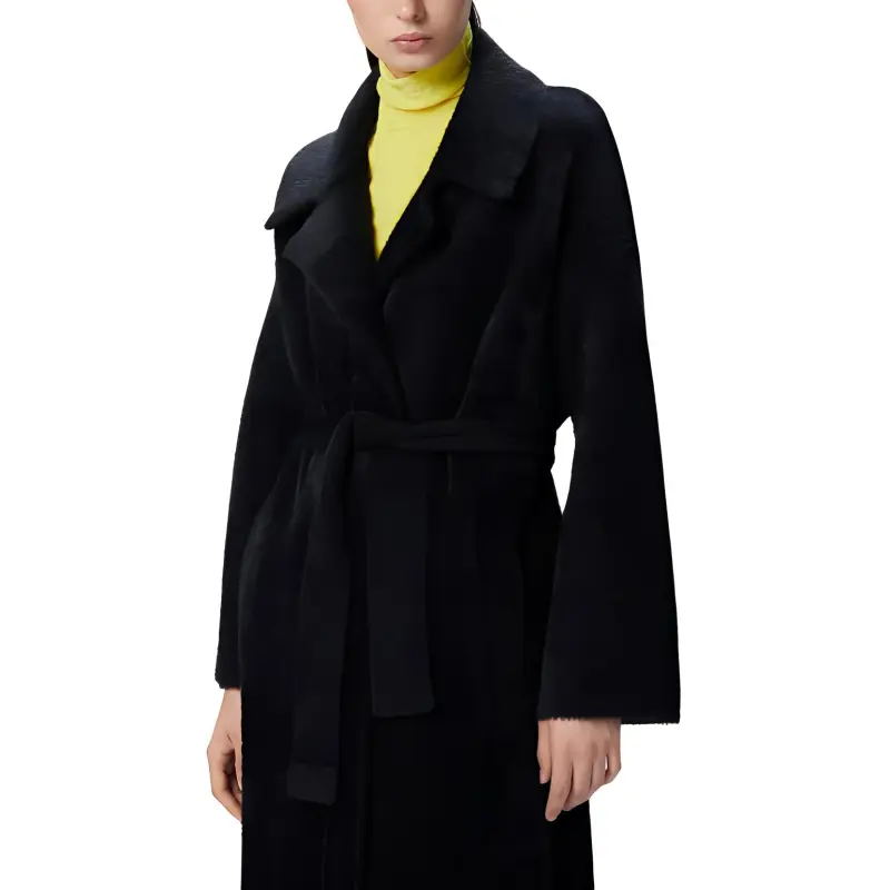 PINKO Uvaggio Belted Fur Coat-4