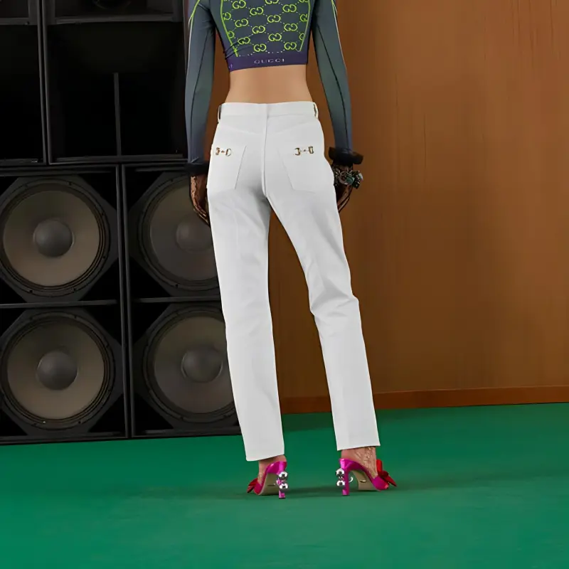 GUCCI Horsebit High-waist Straight-leg Jeans-3