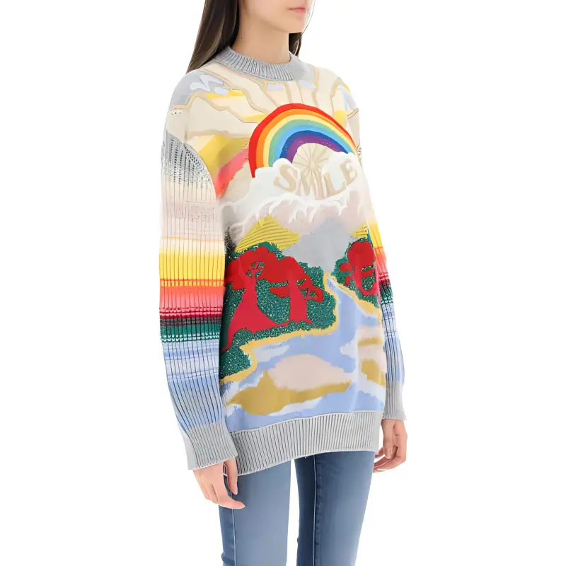 Stella McCartney Smile Embroidered Crewneck Jumper-3