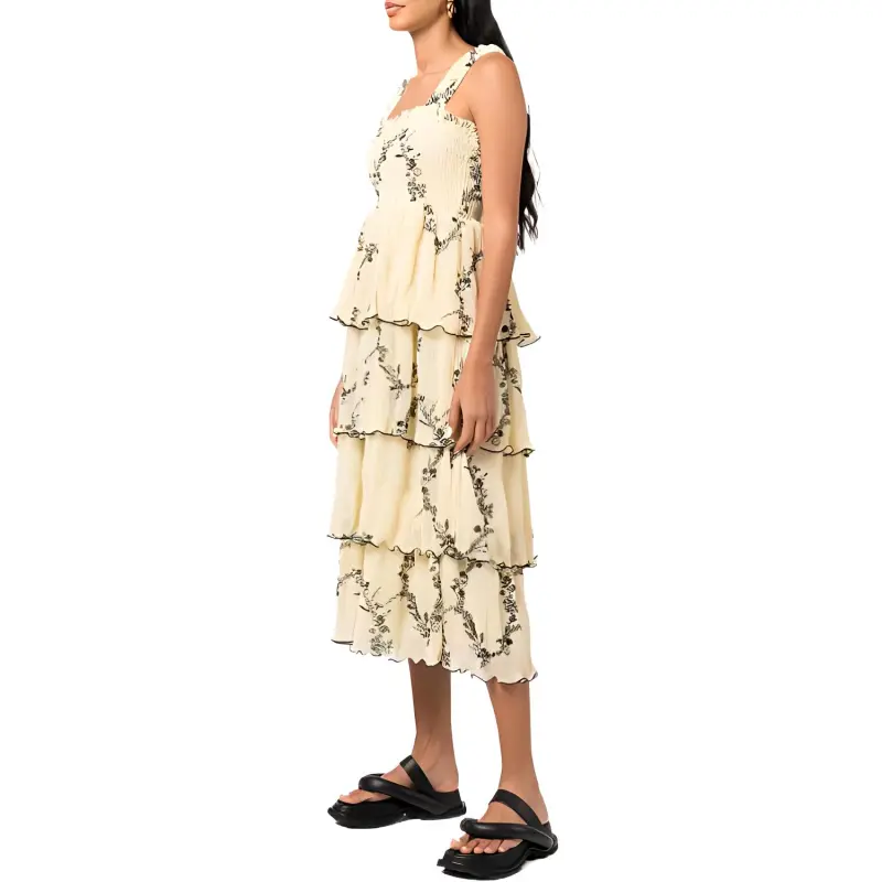 GANNI Slip Dresses Women's Yellow-3