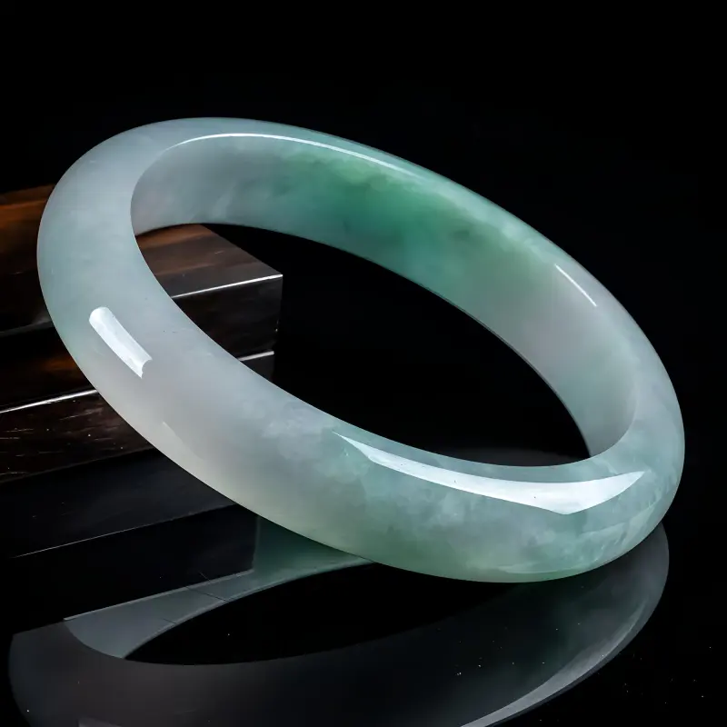PUPAN Glutinous Jade Jadeite Bangles Women's-4