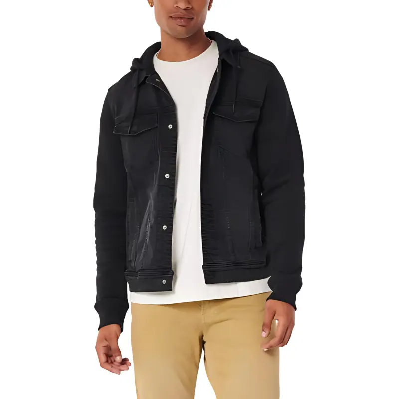 Hollister Jackets Men Black-1