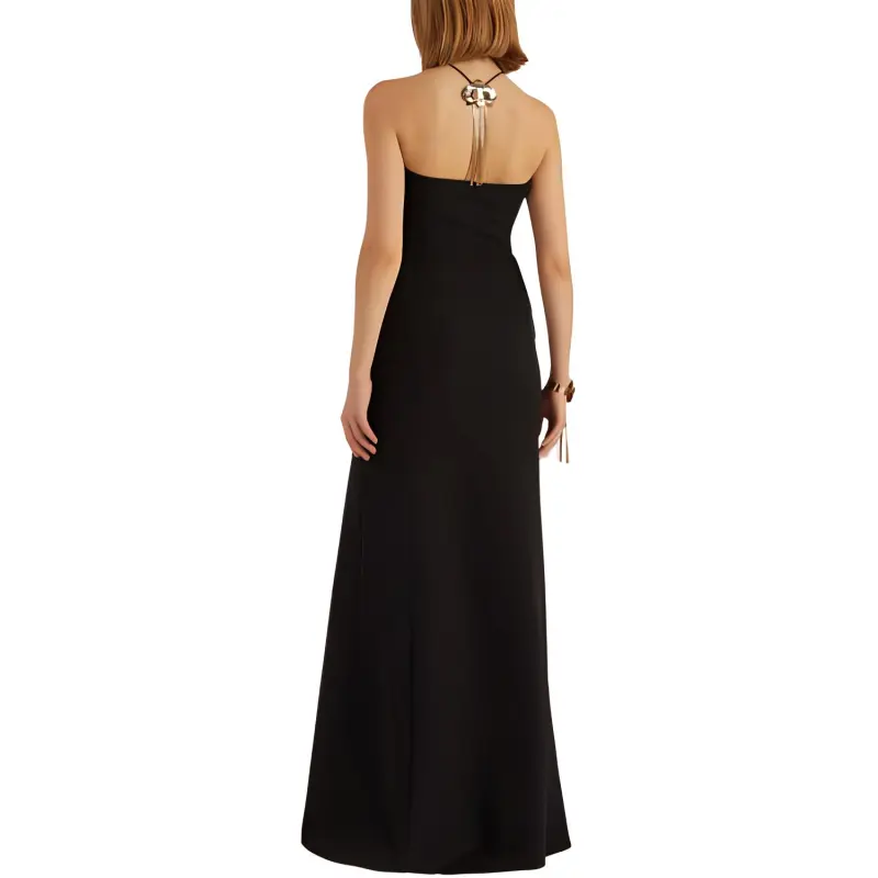 Genny V neck Sleeveless Long Dress-3