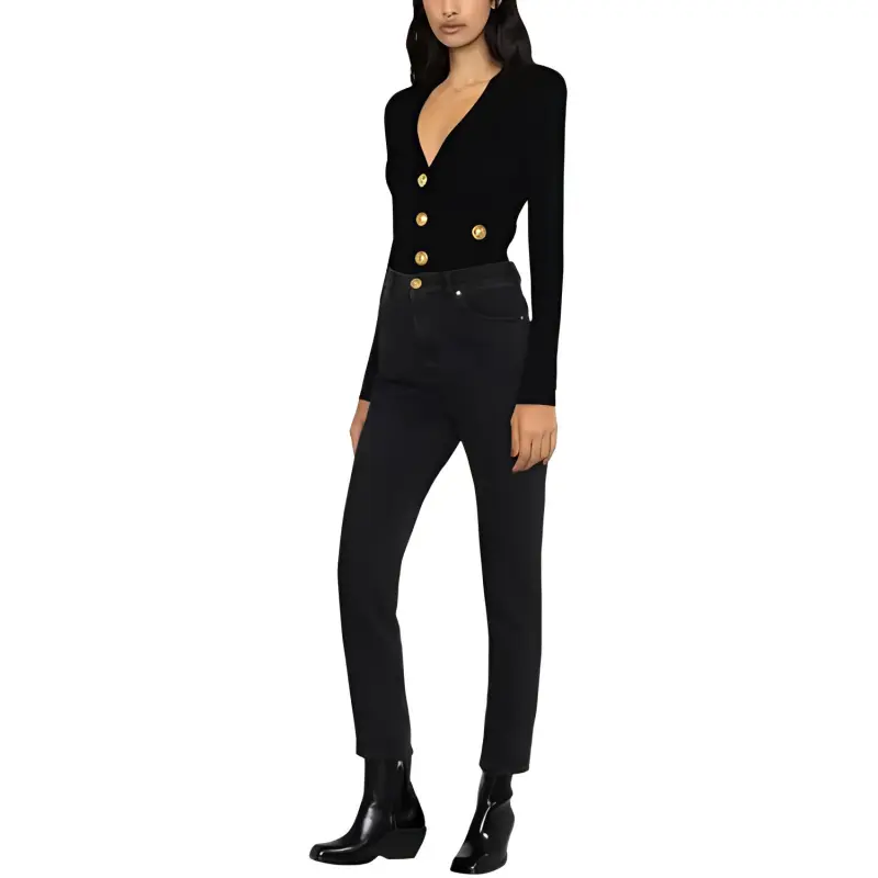 BALMAIN High rise Skinny Jeans-3