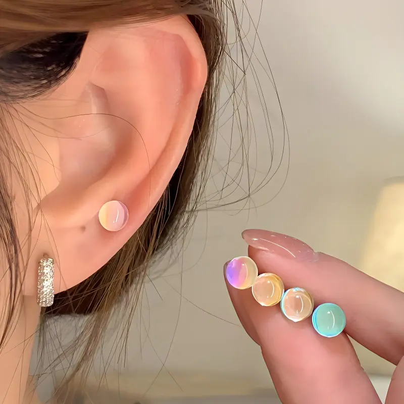 Blooming Petals Alloy/Zircon Stud Earrings Unisex-5