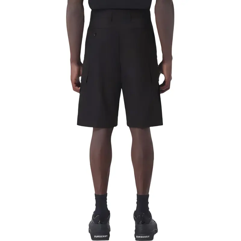 Burberry D Ring Detail Cotton Gabardine Cargo Shorts-4