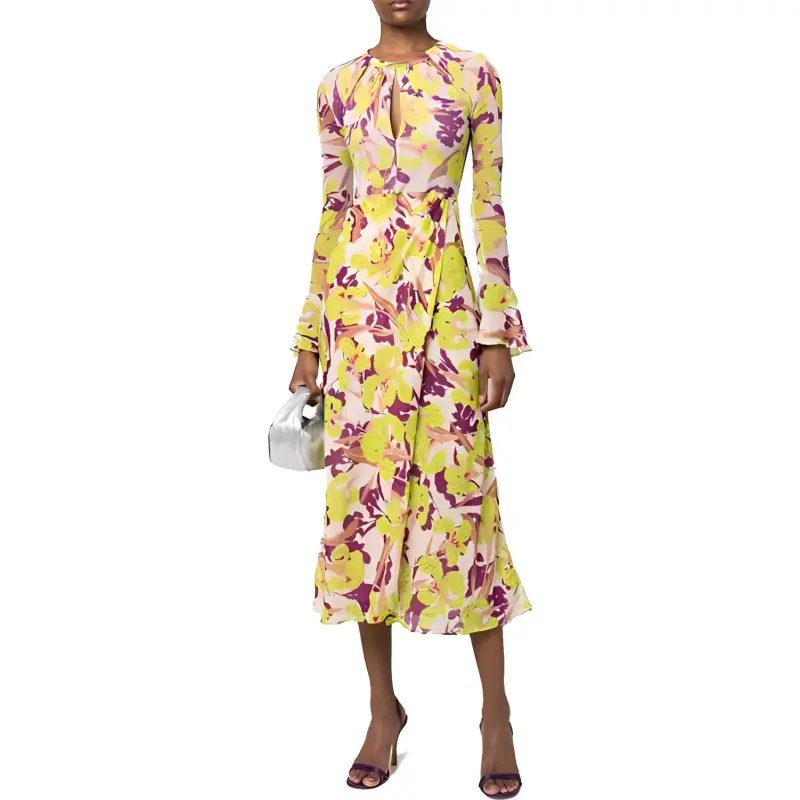 PINKO SS23 Long Sleeved Dress Women's Multicolor-1