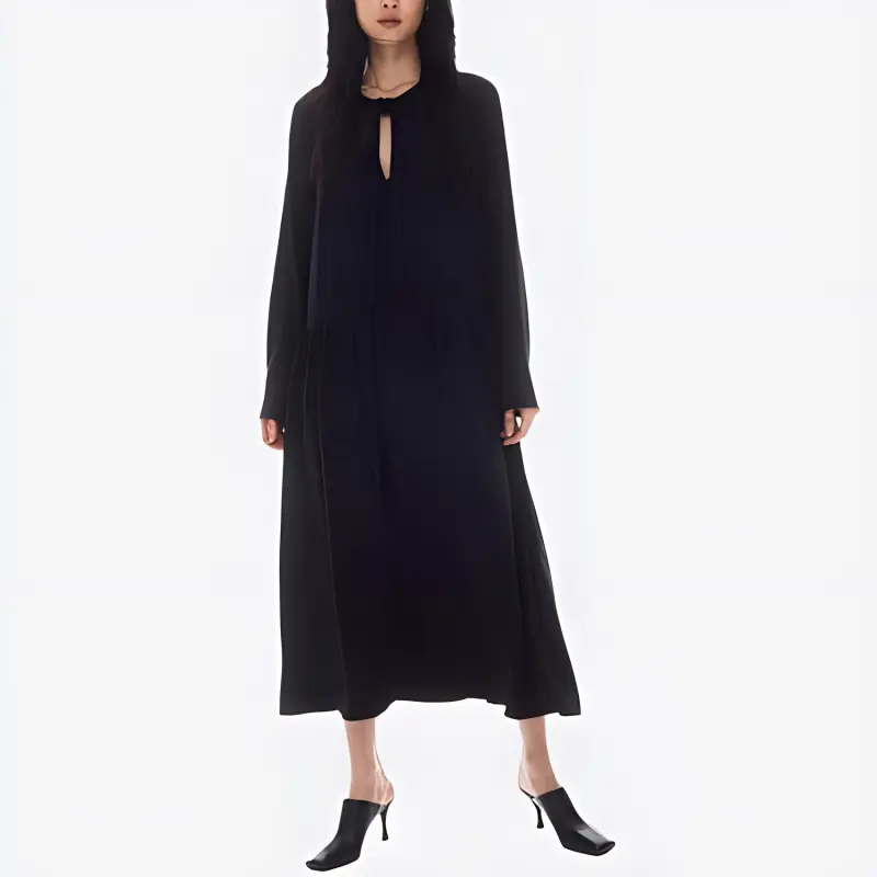 H&M Long Sleeved Dress Women's Black-1