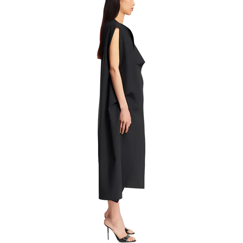THE ROW Draped Asymmetrical Midi Dress-4