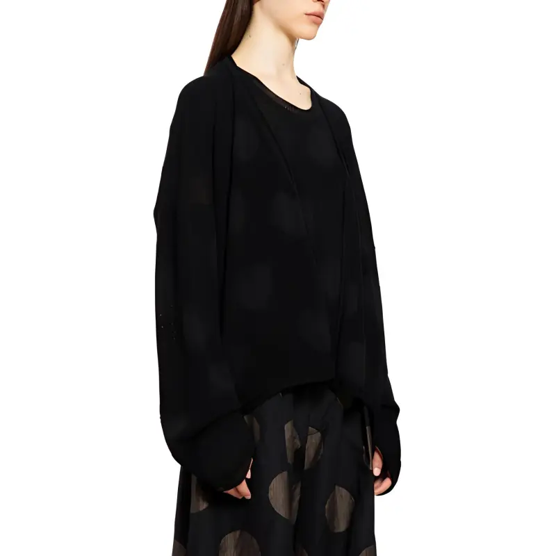 UMA WANG Belted Open Knit Cardigan-2