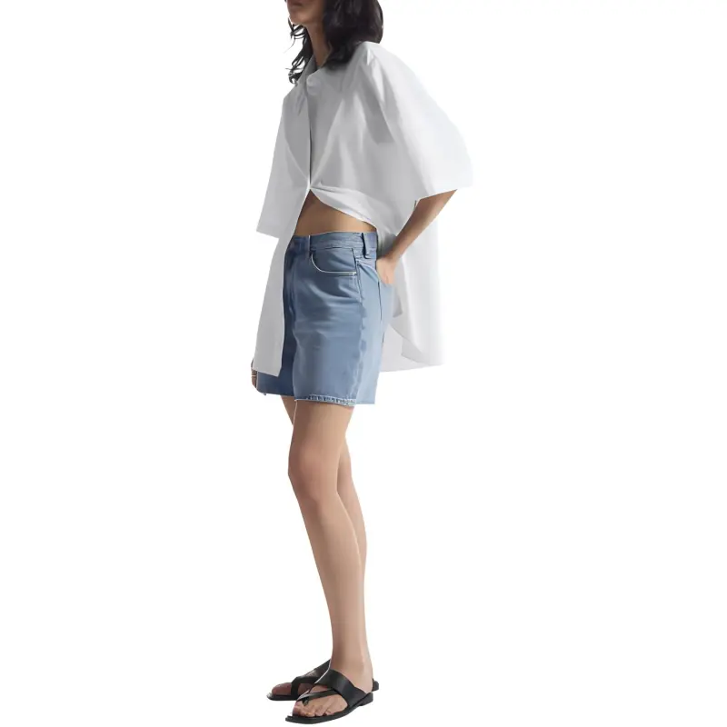 COS Denim Shorts Women's Light Blue-3