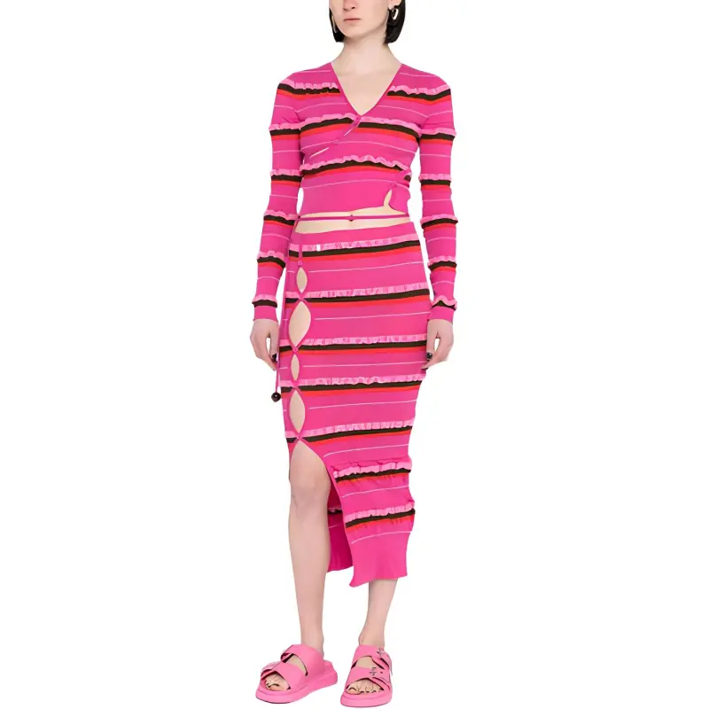 Jacquemus La Jupe Maille Concha Midi Skirt-1