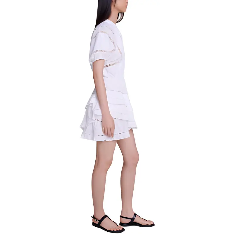 Maje Broderie anglaise Cotton Minidress-3