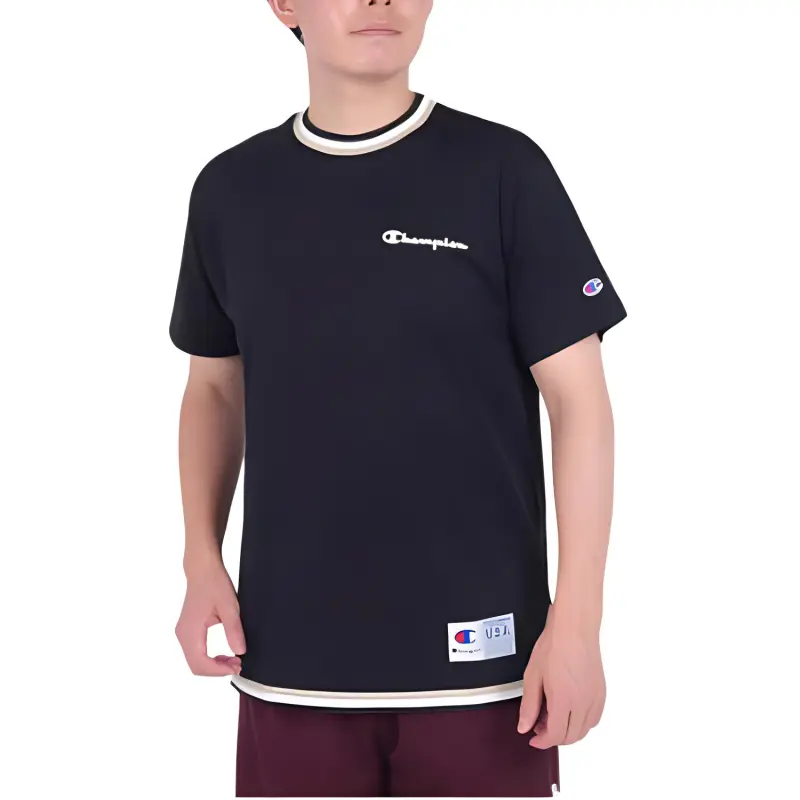 Champion T Shirts Men Black-1