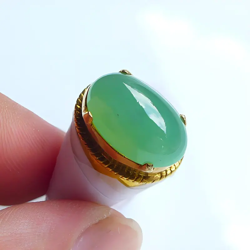 Fei Yan Glutinous Jade Ring Face Unisex-4