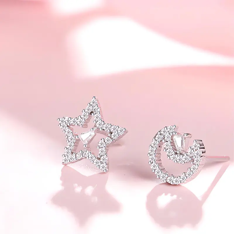 Supreme Love S925 Silver Stud Earrings Women's-1