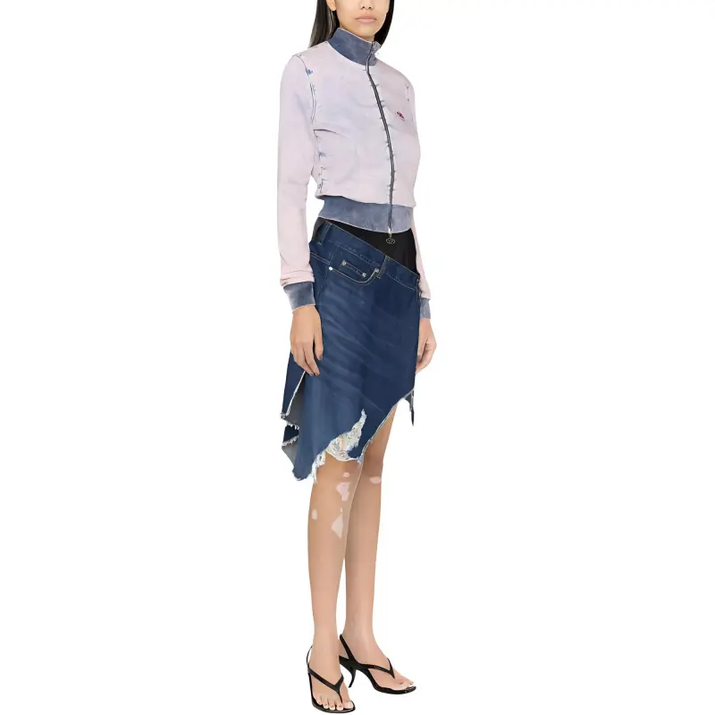 DIESEL D-Emy Distressed Denim Bomber Jacket-2