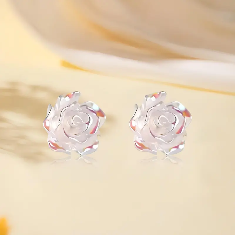 Kim Ka Fook S925 Silver Stud Earrings Women's-2