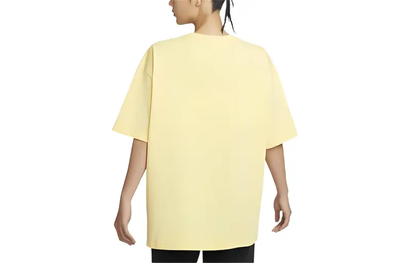 Nike Drop Shoulder Sleeve T Shirt Women's Soft Yellow-1