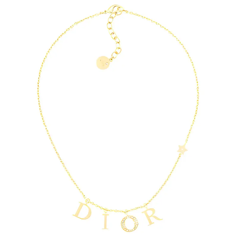 DIOR Gold Plated Metal Necklaces Women's-2