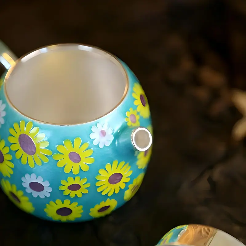 SHUNQINYINLOU 999 Fine Silver Teapots Unisex-4