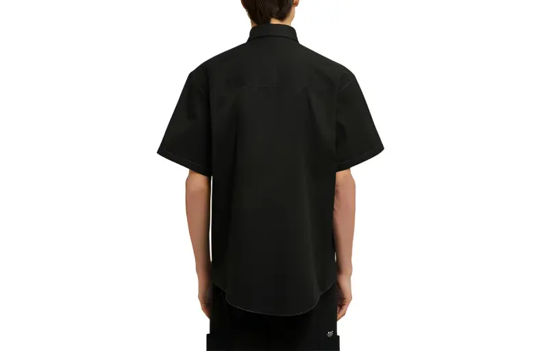 MSGM Contrast Stitching Short Sleeved Buttoned Shirt-1