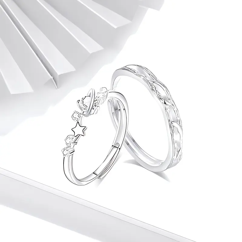 CHINA GOLD Sterling Silver Rings Unisex-2