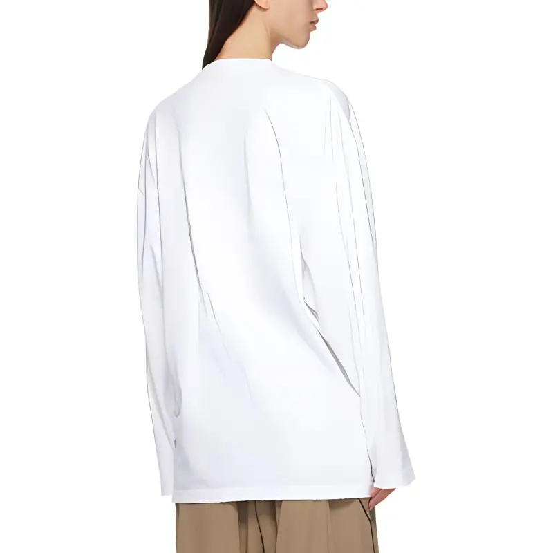 Balenciaga Athletes Logo Oversize Tee 'White/Black'-4